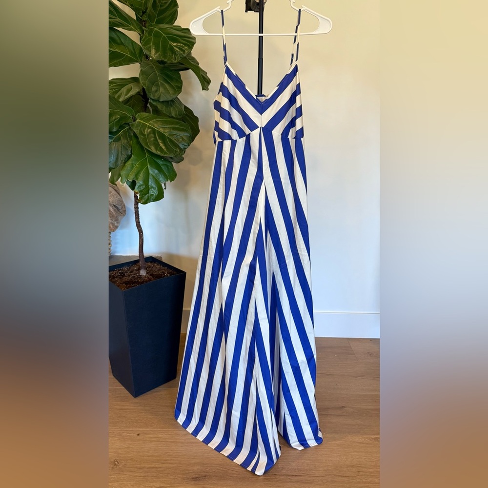 Worthington Womens Sleeveless Striped Maxi Dress size Medium - Picture 2 of 4